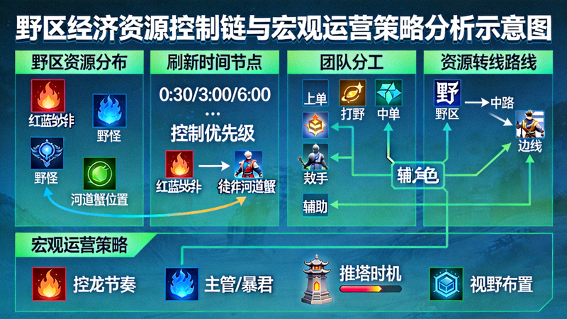 野区经济资源控制链与宏观运营策略分析示意图